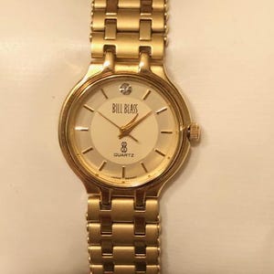 BILL BLASS Quartz Watch Gold Tone 001-6L32