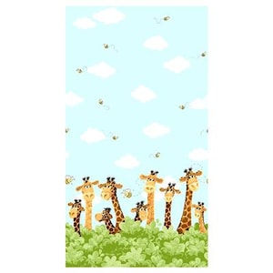 Susybee Fabrics, Zoe the Giraffe border fabric