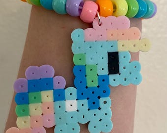 パステルレインボーダッシュ - MLP - マイリトルポニー - キャンディブレスレットシングル - レイブEDMフェスティバルPLUR