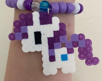 Rarity - MLP - My Little Pony - Pulsera Kandi Sencilla - Festival Rave EDM PLUR