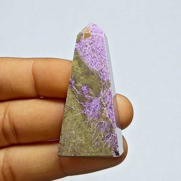 Beautiful Stichtite Tower Point Crystal Gemstone / High Quality Purpurite Tower Healing Stone / Tower Shape / 49x20x19mm / Loose Gemstone