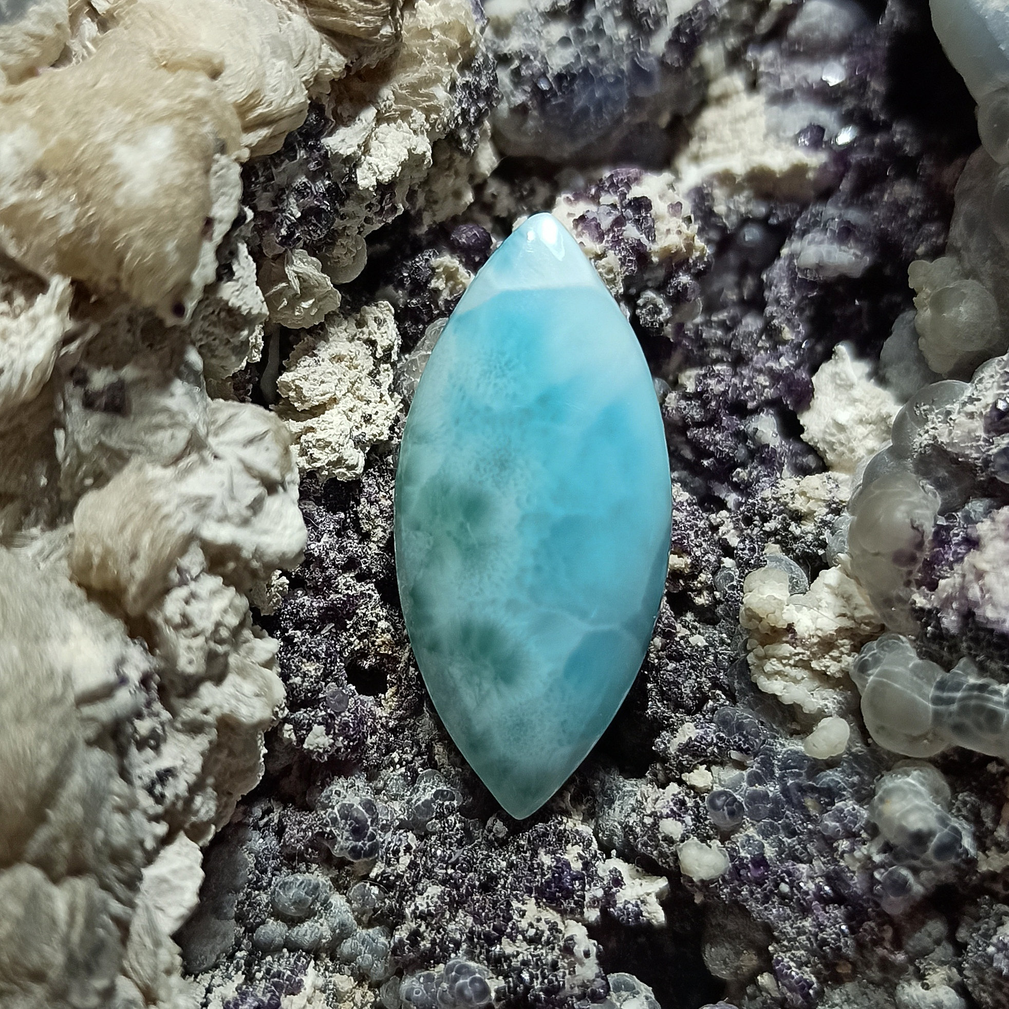 Larimar Rare Gemstone / High Quality Larimar Loose Cabochon / Etsy