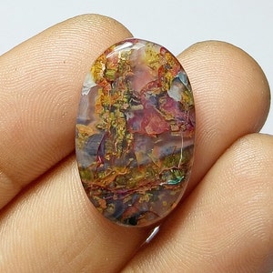 Cabochon de chrysocolle en cuivre natif naturel de qualité supérieure, pierre précieuse de calcédoine de cuivre natif pour bijoux de forme ovale, 24 x 15 x 4 mm, pierre précieuse en vrac