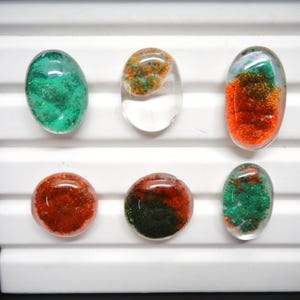 Scenic Garden Quartz Cabochon: Nature Inclusion Gemstone for Jewelry