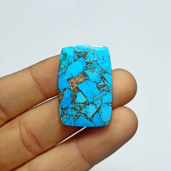 28x19x4 mm Oval Shape Top Grade Quality Copper Magnesite Mohave Gemstone Loose Gemstone Blue Copper Magnesite Cabochon 21.00 Ct