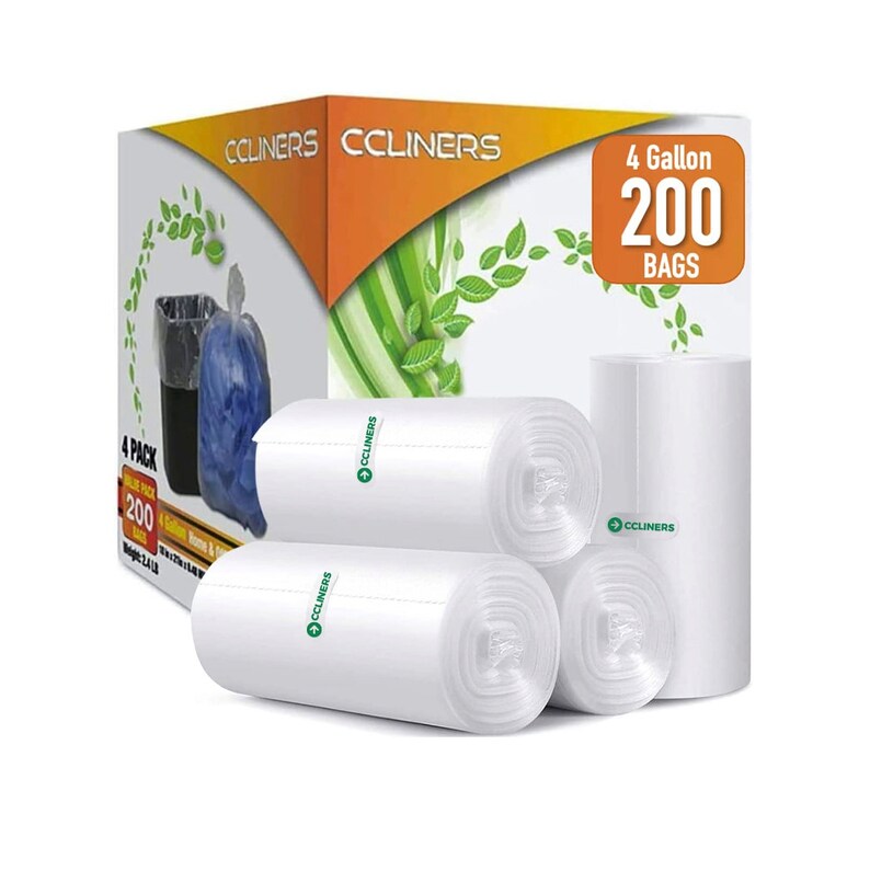 4 Gallon Small Trash Bags Bathroom Garbage Bags200 Bags Etsy