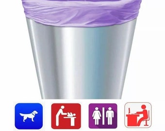 1.2 Gallon Colored Garbage Bags Bathroom Trash Can Liners 420 Count, 6  Colors 