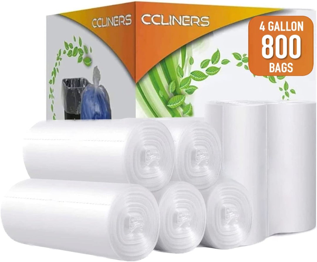 24 Gallon Small Trash Bags Bathroom Garbage Bags Value Pack 800 Count