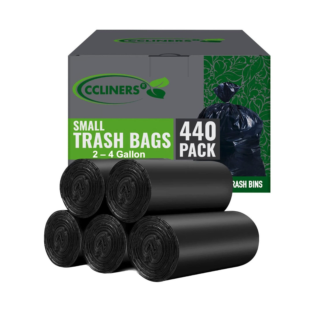 2-4 Gallon Black Small Auto Car Trash Bags 440 Bags Bathroom