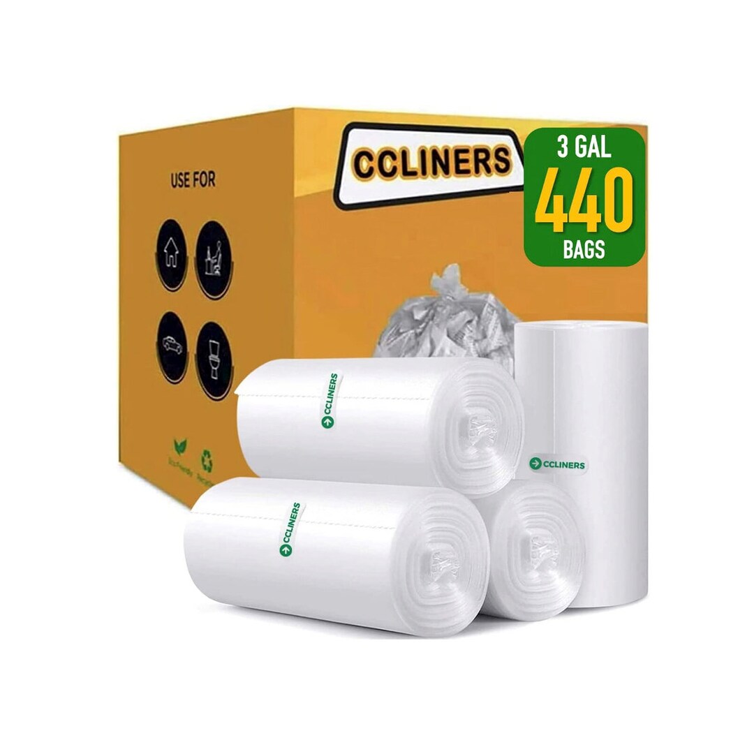 24 Gallon Small Trash Bags Bathroom Garbage Bags Value Pack 440 Count