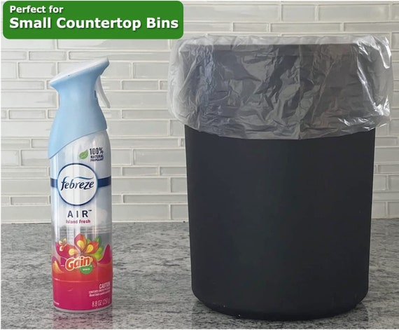 CCLINERS 2.6 Gallon 240 Clear Small Trash Bags Bathroom Garbage Bags 10 Liter Plastic Wastebasket Trash Can Liners for Home and Office