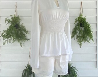 White prairie blouse Clearance