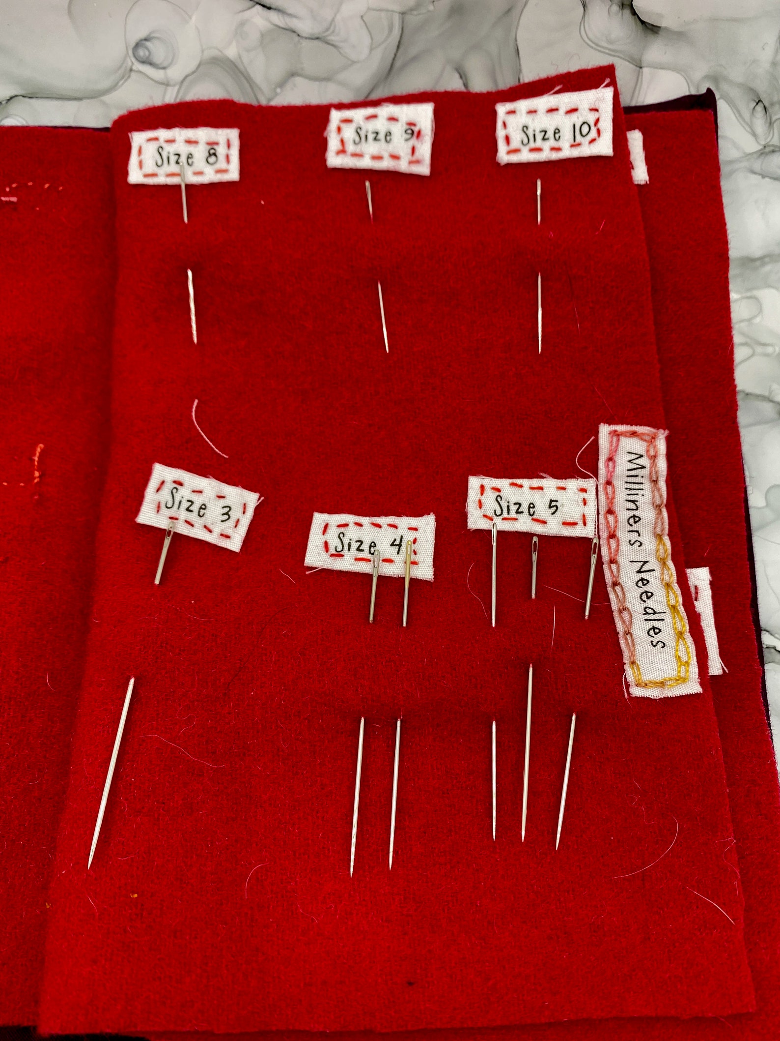 Sew-in Labels for a Needle Case or Needlebook, Organize Your Needles by ...