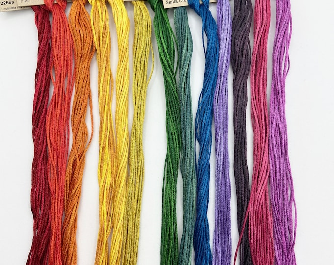 Rainbow Set of Weeks Dye Works size 12 perle cotton main image 1