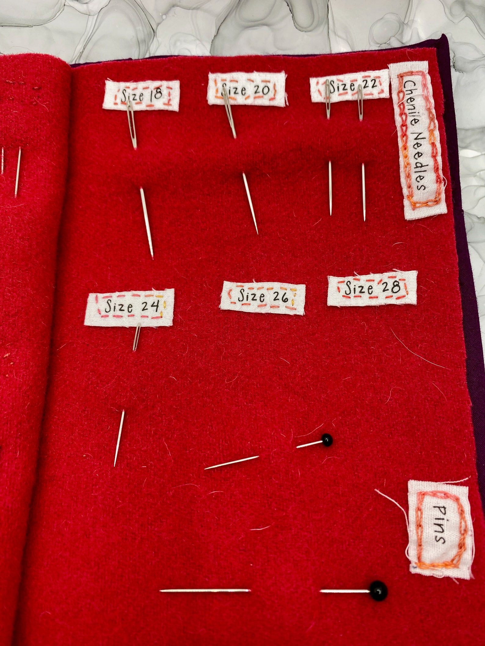 Sew-in Labels for a Needle Case or Needlebook, Organize Your Needles by ...