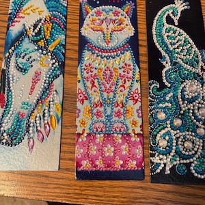 Animal Diamond Painting Bookmarks with tassel