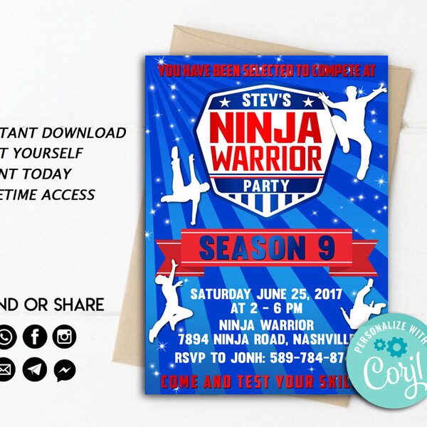 Ninja Warrior Party - Etsy