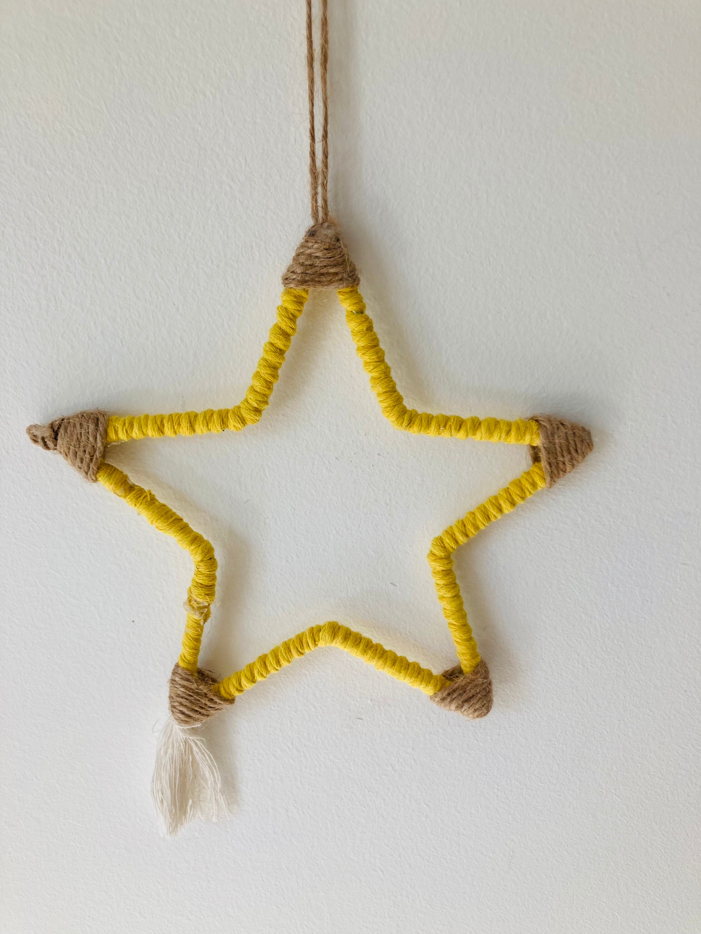 Étoile Tissée Décoration Murale Bohème