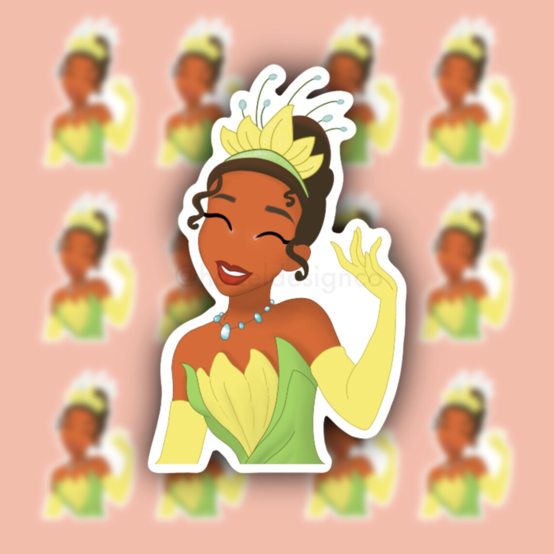 Princess Tiana Die Cut Vinyl Sticker Princess and the Frog Etsy