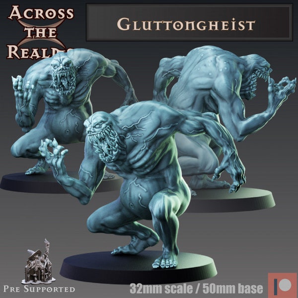 Gluttongheist - Gluttonous Demon - Across The Realms - 32mm Printed Miniatures - Ideal for Tabletop RPGs - D&D - Pathfinder