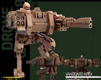 Vanguard Combat Power Armour - Mech - Grimdark - Cyberpunk - Sci-fi - UNIT9 - 32mm Printed Miniatures - Ideal for Tabletop RPGs - Hive