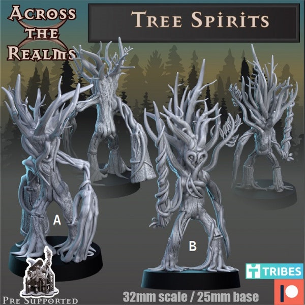 Tree Spirits - Twig Blights - Tree Ent- Across The Realms - 32mm Printed Miniatures - Ideal for Tabletop RPGs - D&D - Pathfinder