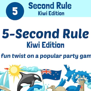 5 Second Rule Printable Game-30+ Rounds, Family Party Game, Game Online, Memory, Instant Download