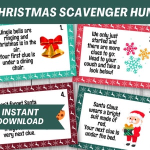 Christmas Scavenger Hunt, Christmas Activity, Fun Christmas Activity, Activities for Kids, Scavenger Hunt, Festive Scavenger Hunt, Kids Game