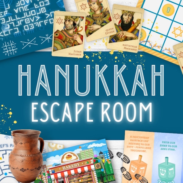 Hanukkah Escape Room - Festive Hanukkah Game, Printable Game, Instant Download Escape Room, Jewish Holiday Activity for Kids, Holiday Games