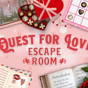 Valentinstag Escape Room, Suche nach Liebe, Amor Escape Room, Valentinstag Kinder, Valentinstag Aktivitäten, Sofort Download Escape