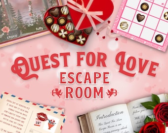 Valentijnsdag Escape Room, Quest for Love, Cupid Escape Room, Valentijnsdag Kinderen, Valentijnsdag Activiteiten, Instant Download Escape