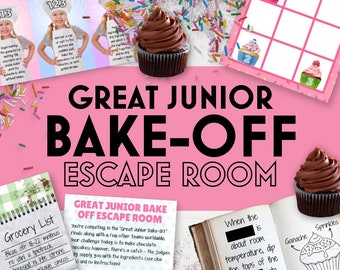 Escape game - Grand concours junior de pâtisseries, Escape Game à imprimer pour les enfants, Escape Game pour fête d'anniversaire, Escape Game à téléchargement immédiat