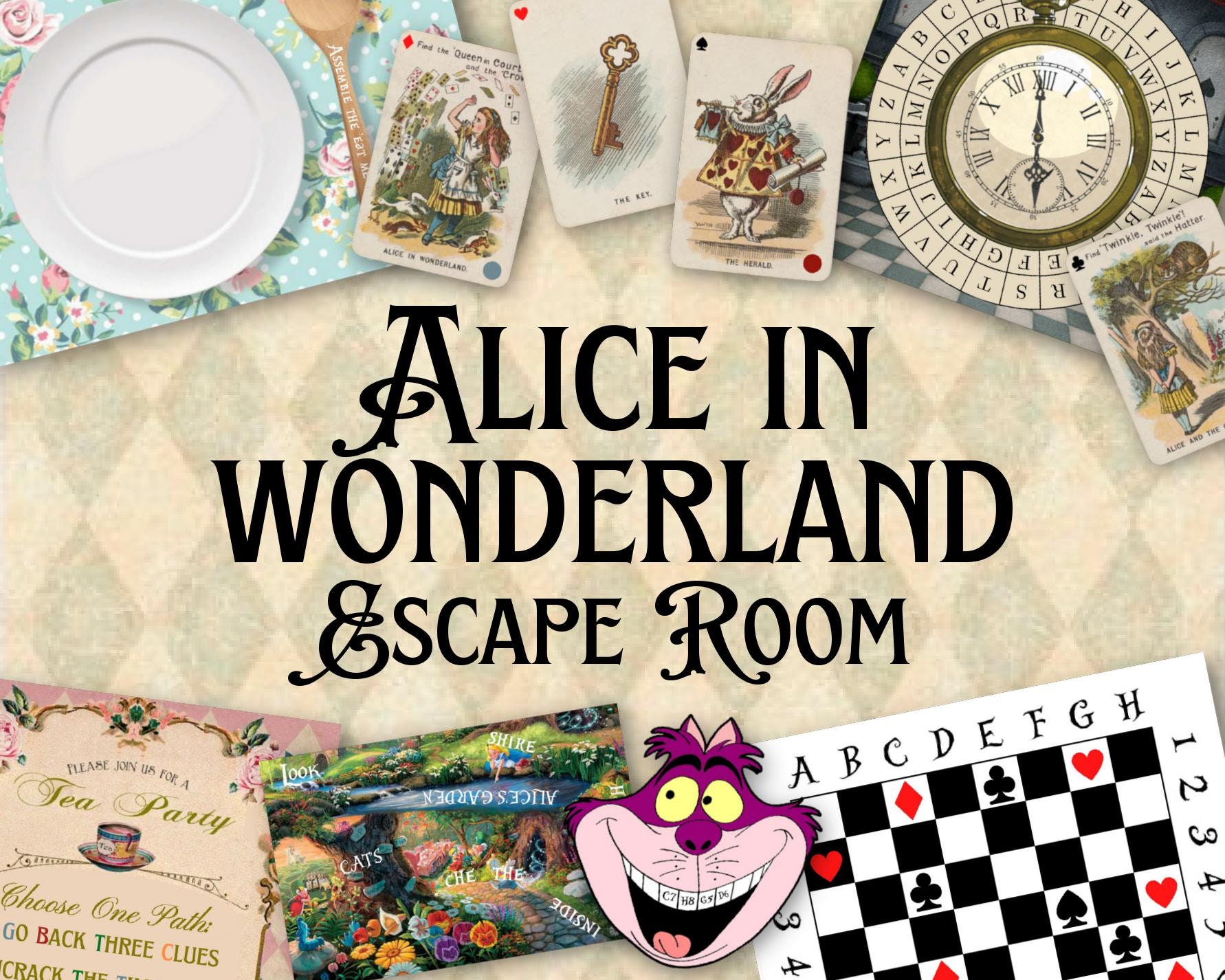 Escape From Wonderland Digital Escape Room Instant Download Etsy