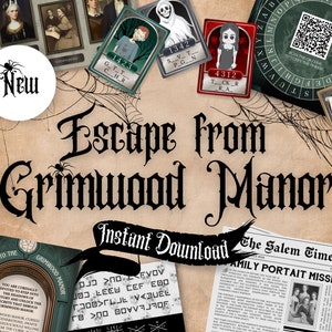 The Grimwood Manor Escape Room, Haunted House Escape Room, Escape from Manor, Scary Escape Room, Escape Room for Kids