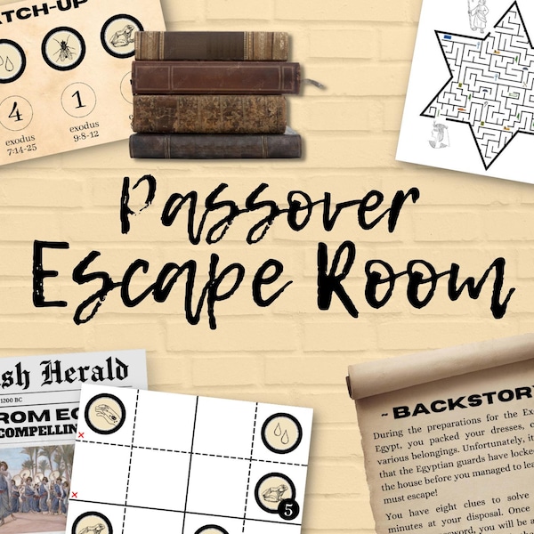 Passover Escape Room, Pesach Escape Game, Passover Scavenger Hunt, Escape from Egypt Game, Seder Dinner Games, Flee from Egypt Passover