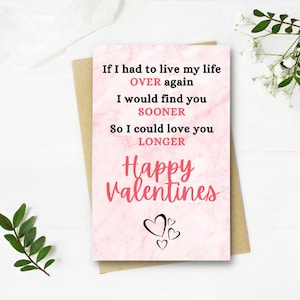 Romantic Valentines Card: Printable Love Quote (Digital Download)