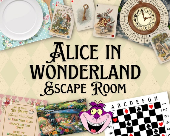 Wonderland Escape Room Kit: Alice Birthday Party Game (Digital Download)