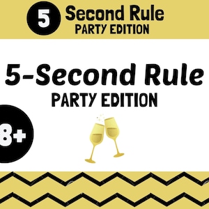 5 Sekunden Regel Druckbares Spiel - 30 Runden, Spieleabend, Junggesellinnenabschied, Baby, Brautparty, Zoom, Sofort Download