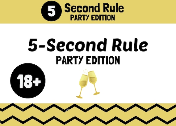 5 Second Rule Printable Game 30 Rounds Game Night - Etsy 5 Second Rule Printable Game 30 Rounds Game Night - Etsy