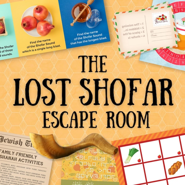 Rosh Hashanah Escape Room, Jewish New Year Escape Room, Instant Download Escape Room, Escape Printable for Kids