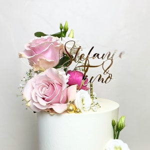 Cake Topper Wedding personalized with name