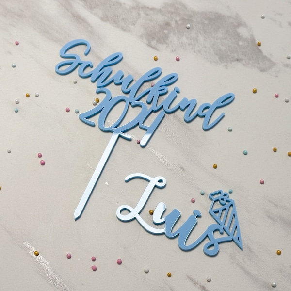 Cake Topper Set Back to School personalized with name