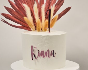 Cake Topper with Charm Set Birthday Name and Number