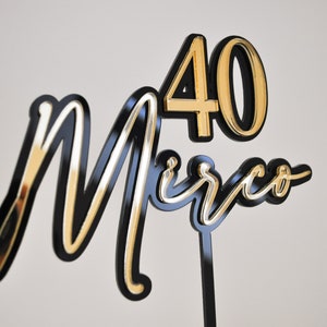 Cake Topper Birthday personalized with name and number