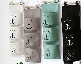 Wall Door Closet Hanging Storage Bag 3Pockets Stuff Linen Bags Home Organizer HA Wall Door Closet Hanging Storage Bag 3Pockets Stuff Linen Bags Home Organizer HA