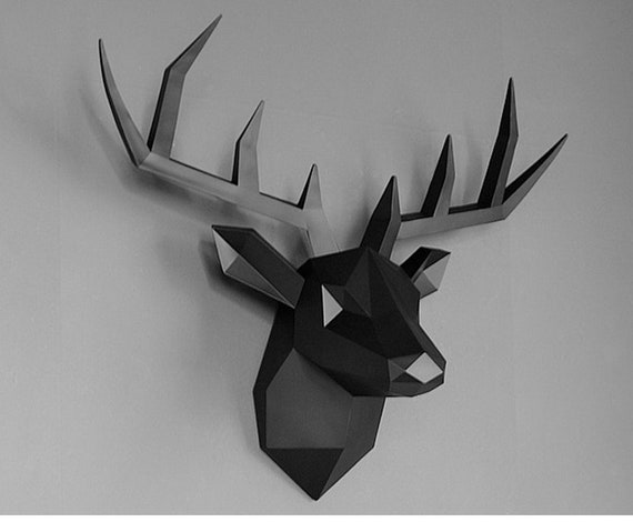 3D Deer Head Sculpture Room Wall Hangging Decor Statue - Etsy