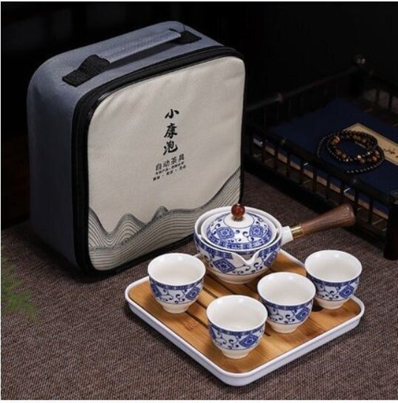 Tea Set for One Ceramic Portable One Teapot,Cup and Saucer Kung Fu Cer –  Nordic Abode