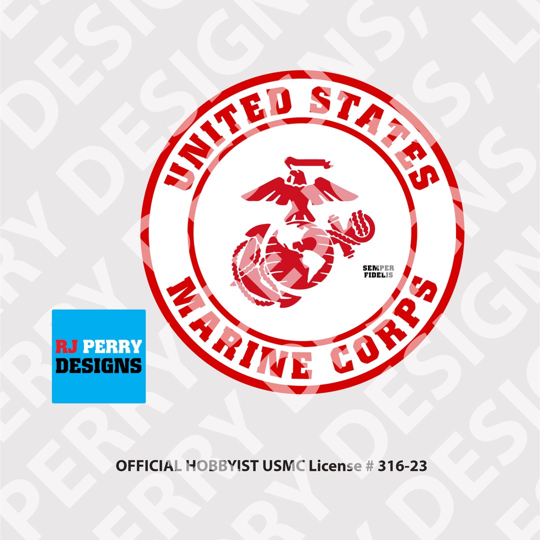 US Marine Corps | EAG Semper Fidelis | Round Vinyl Sticker| 3" Wide ...