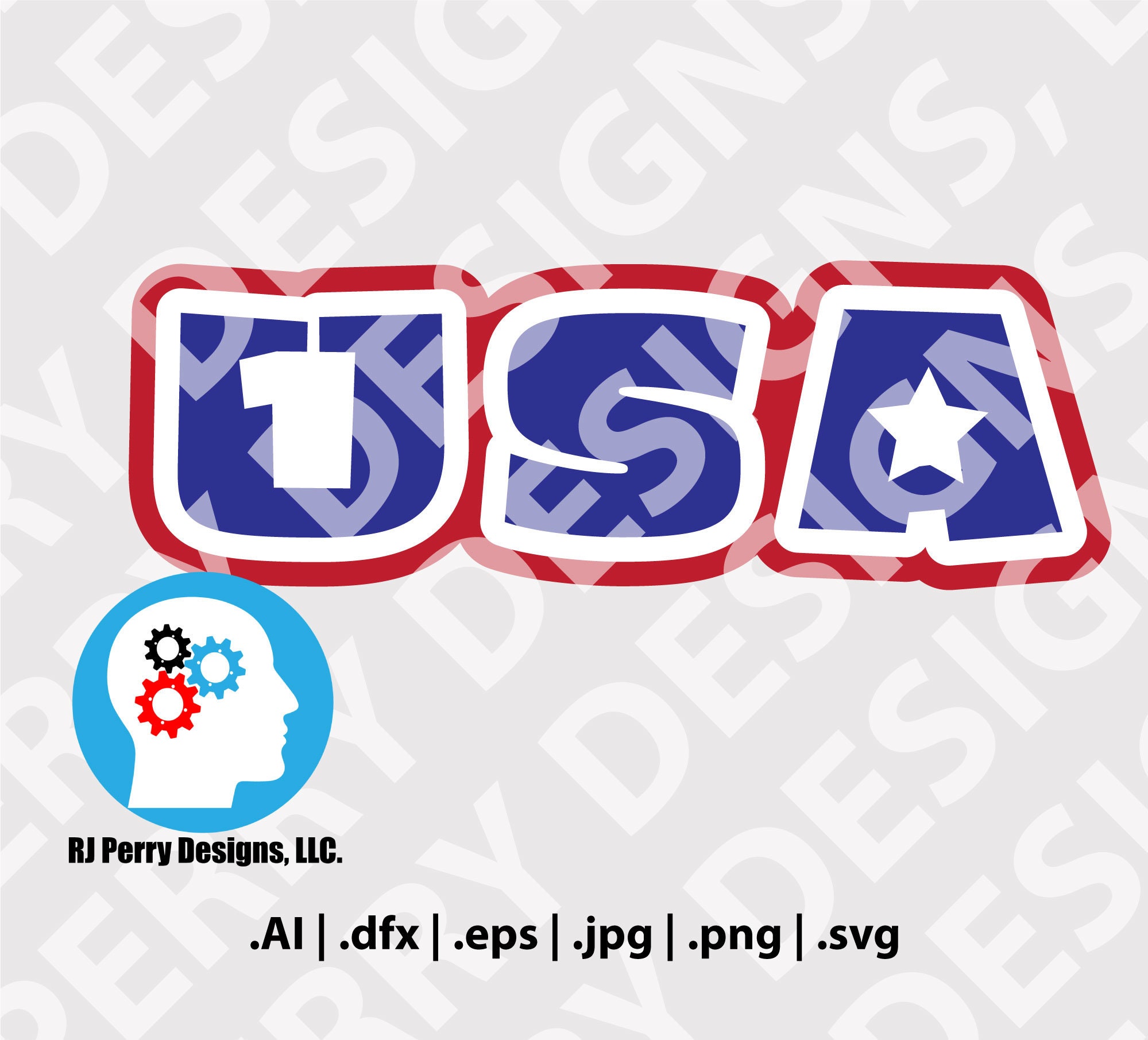 USA Number 1 Patriotic Logo America Svg Eps Png Ai - Etsy