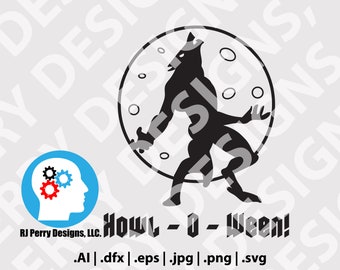 ¡Holocuo! / Hombre lobo / Arte de Halloween / svg / eps / png / ai / Archivos de corte digital